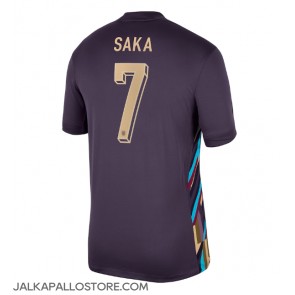 Englanti Bukayo Saka #7 Vieraspaita EM-Kisat 2024 Lyhythihainen